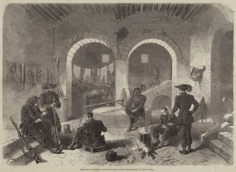 The Siege of Gaeta, Advanced Post of the Piemontese at Santa Agata